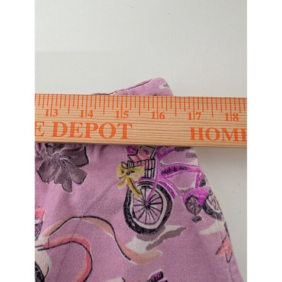 Nick & Nora Bicycle Pajama Pants Womens Size Large Pink Purple Flannel Bike - Picture 8 of 11